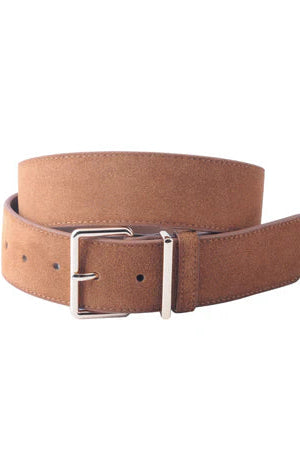 Everyday essential spring suede belt in taupe