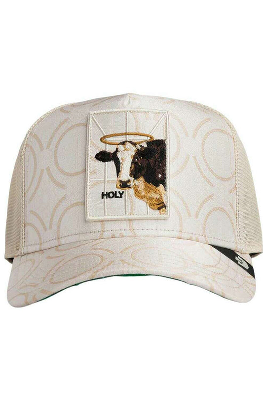 Religious holy cow trucker in chalk front view
