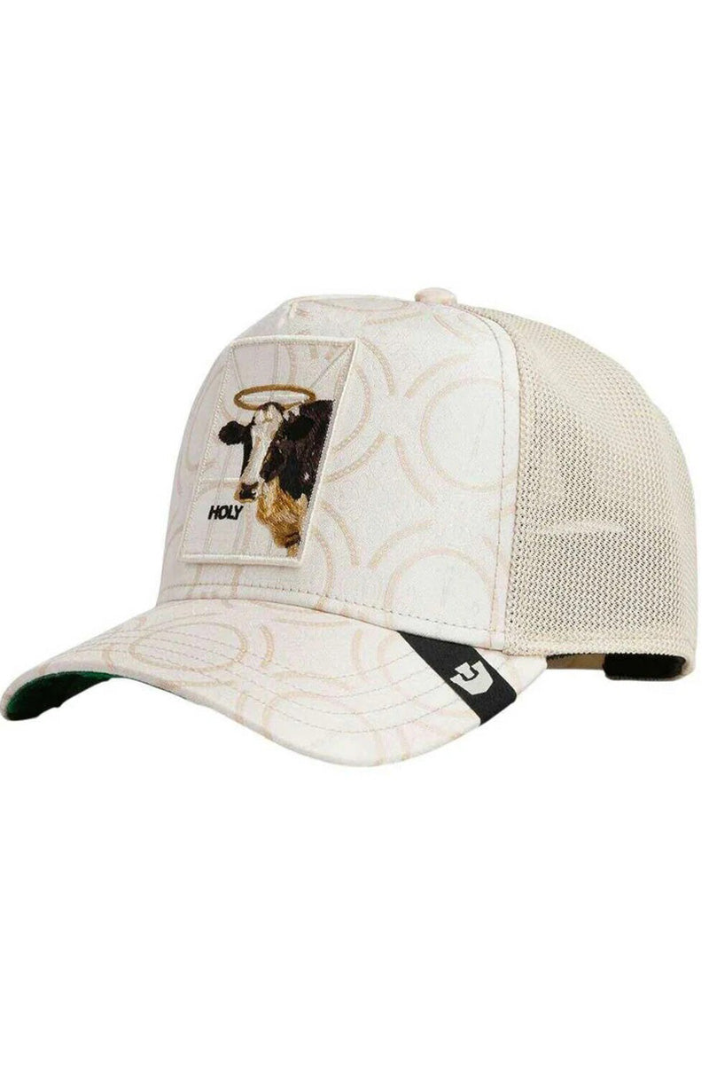 Religious holy cow trucker in chalk side view