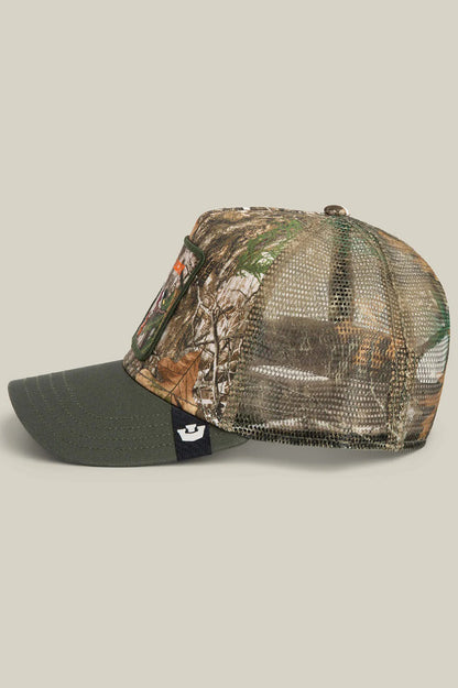 Realtree edge lucky duck trucker in camouflage side view