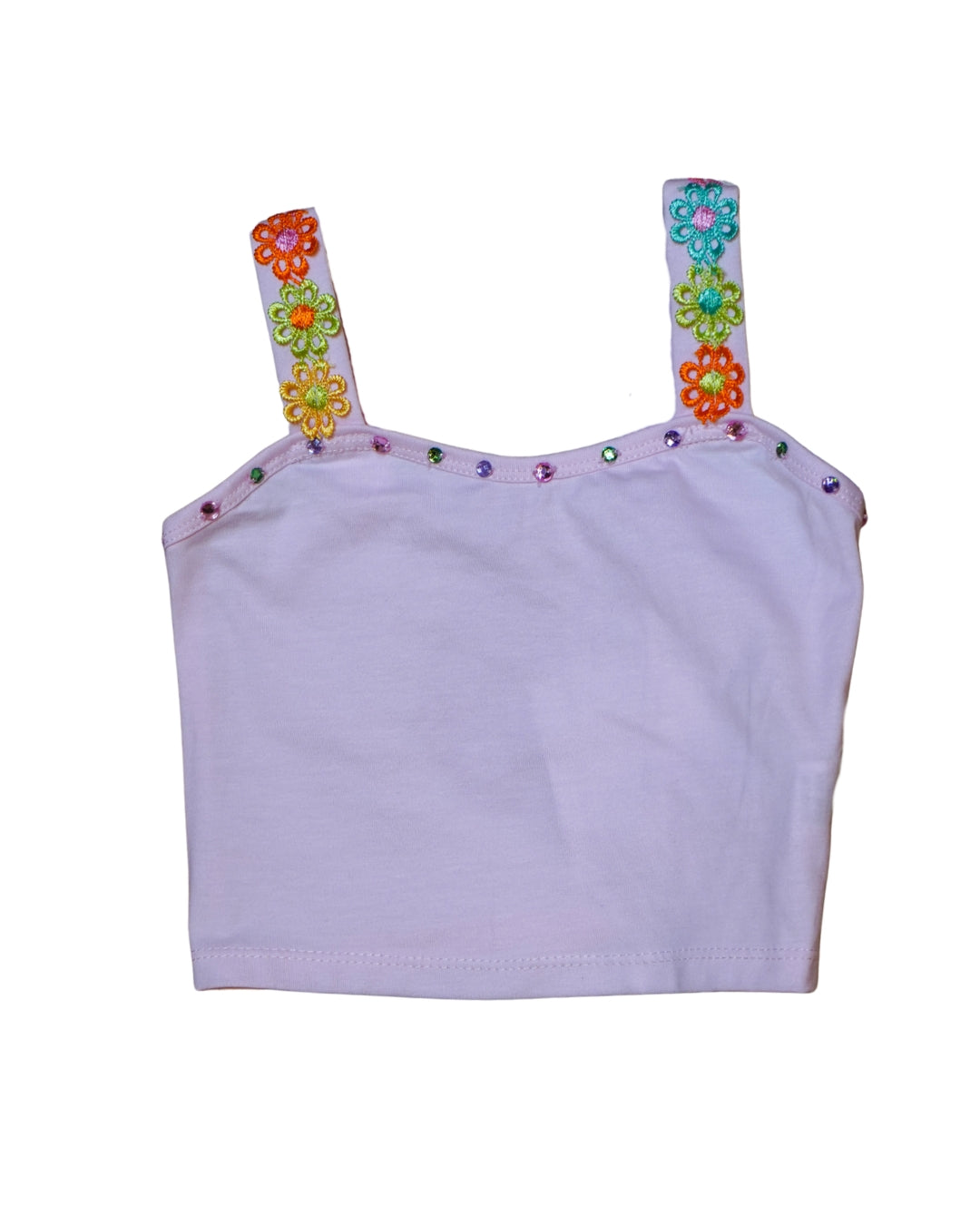 Cotton Candy lavender color top with daisy straps 