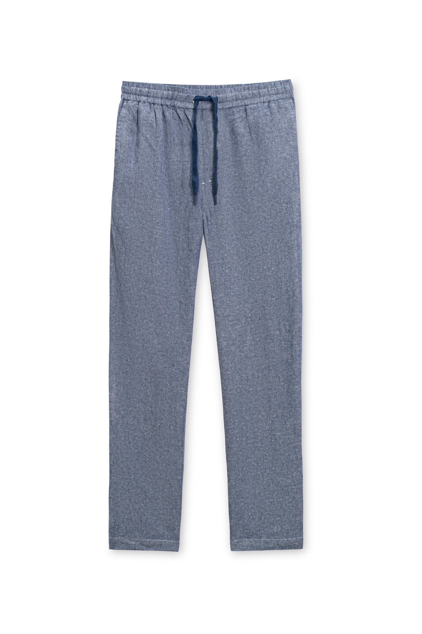 Linen pant in navy front view