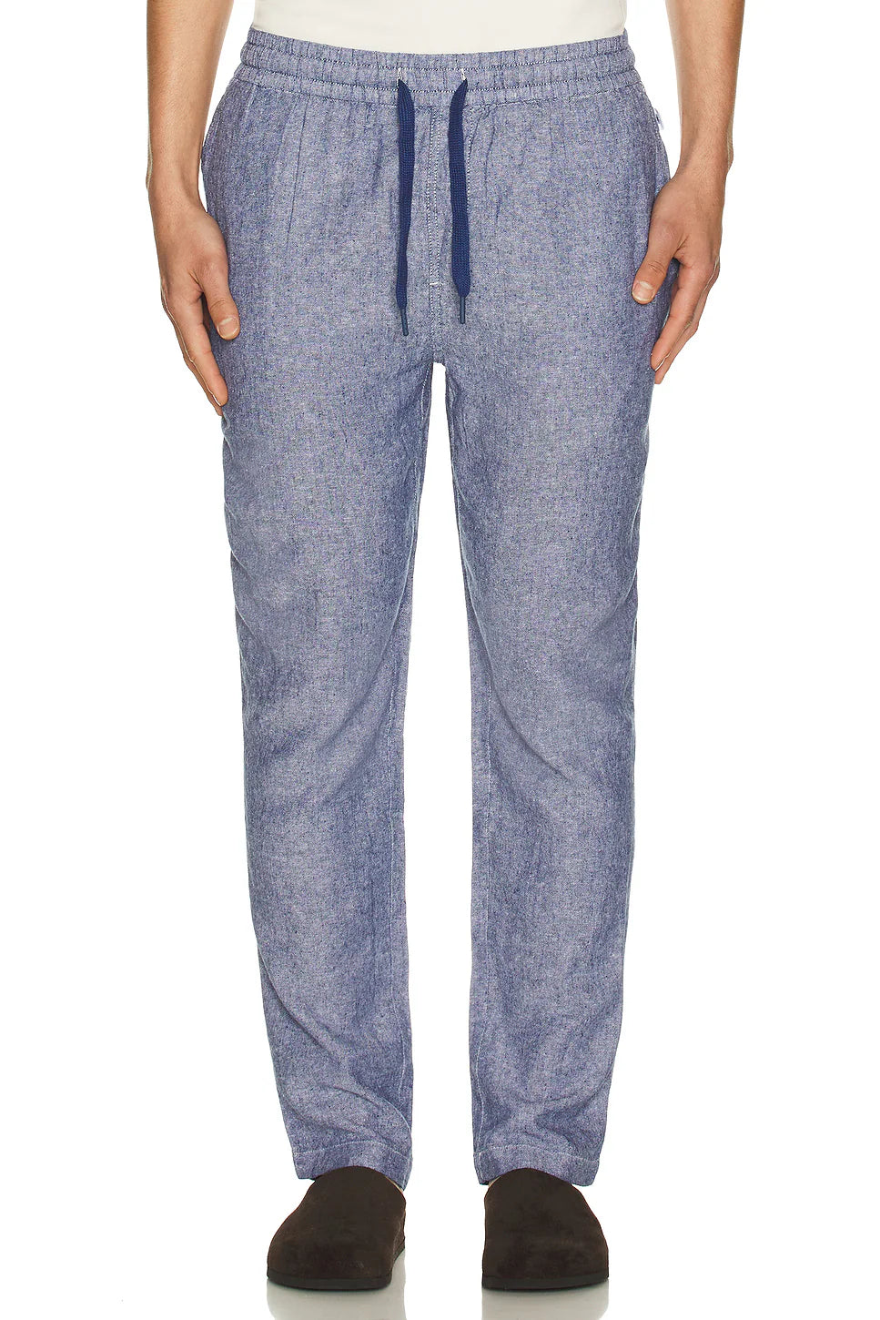 Linen pant in navy style view