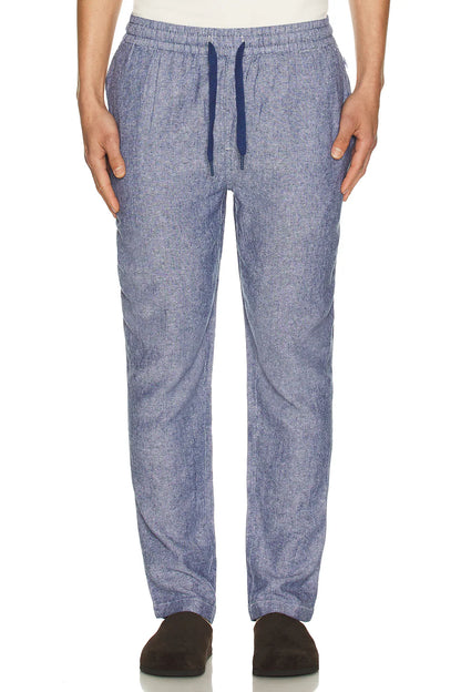 Linen pant in navy style view