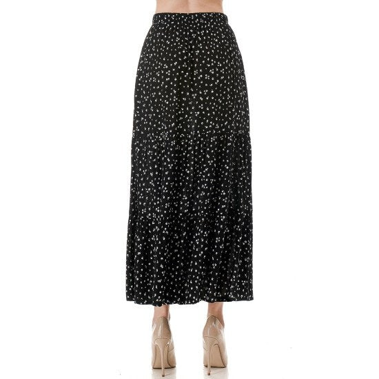 MONO DITZY TIERED MAXI SKIRT (+colors)