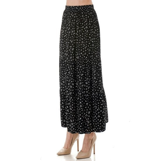 MONO DITZY TIERED MAXI SKIRT (+colors)