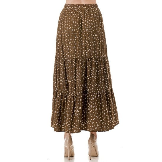 MONO DITZY TIERED MAXI SKIRT (+colors)