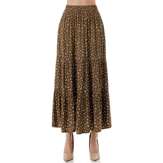 MONO DITZY TIERED MAXI SKIRT (+colors)