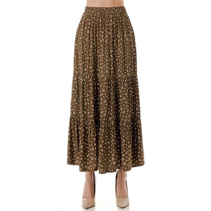MONO DITZY TIERED MAXI SKIRT (+colors)