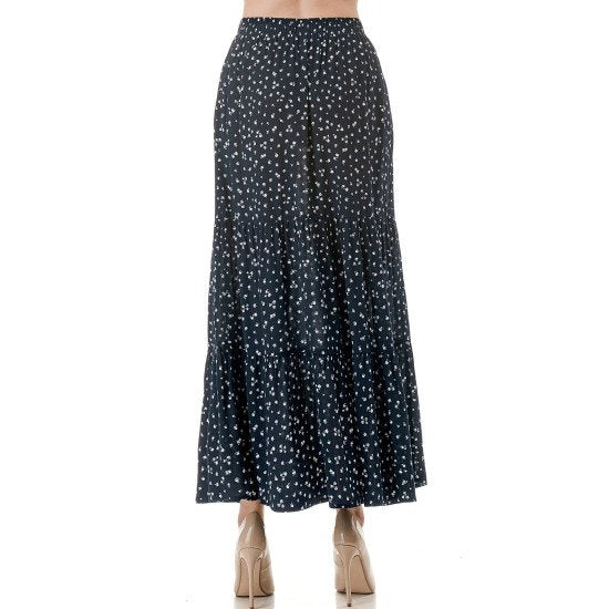 MONO DITZY TIERED MAXI SKIRT (+colors)