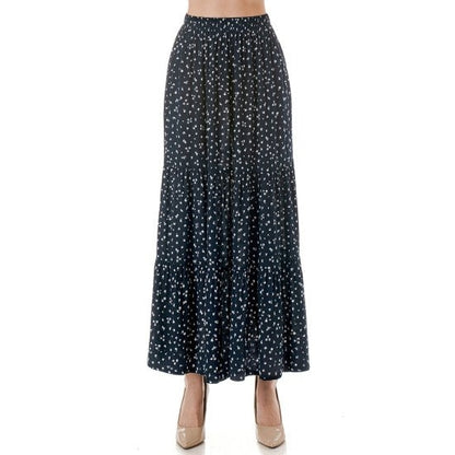 MONO DITZY TIERED MAXI SKIRT (+colors)