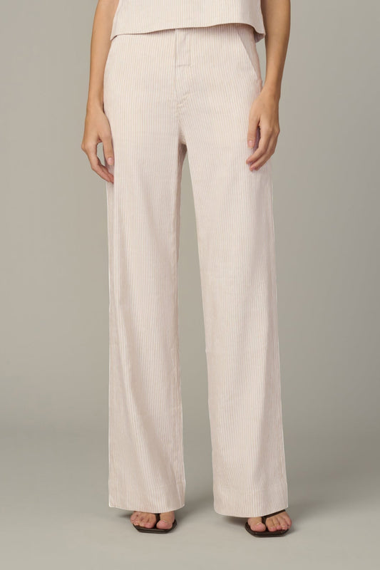 Beige stripe pants front