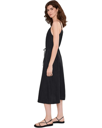 SABINE VNECK TIE FRONT MIDI DRESS