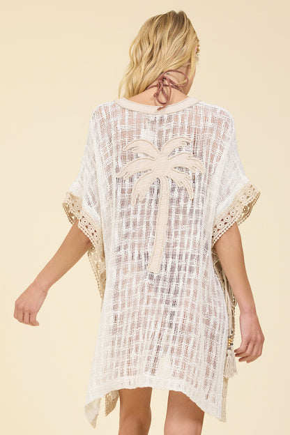 CROCHET COVER UP w/PALM