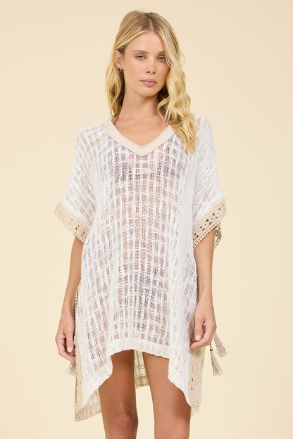 CROCHET COVER UP w/PALM