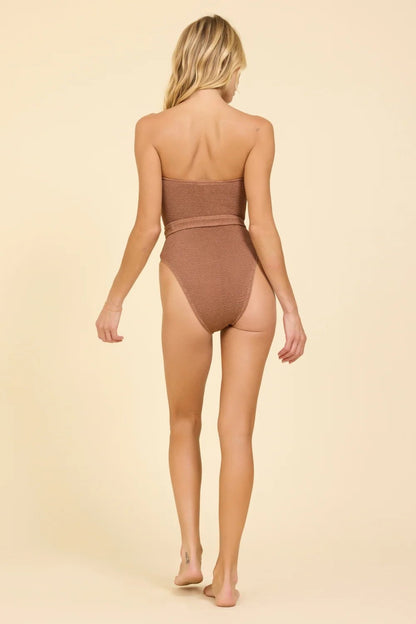 KRINKLE TUBE ONE PIECE w/BELT (+colors)