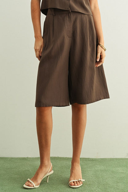 Brown Rayon Trousers Front view 