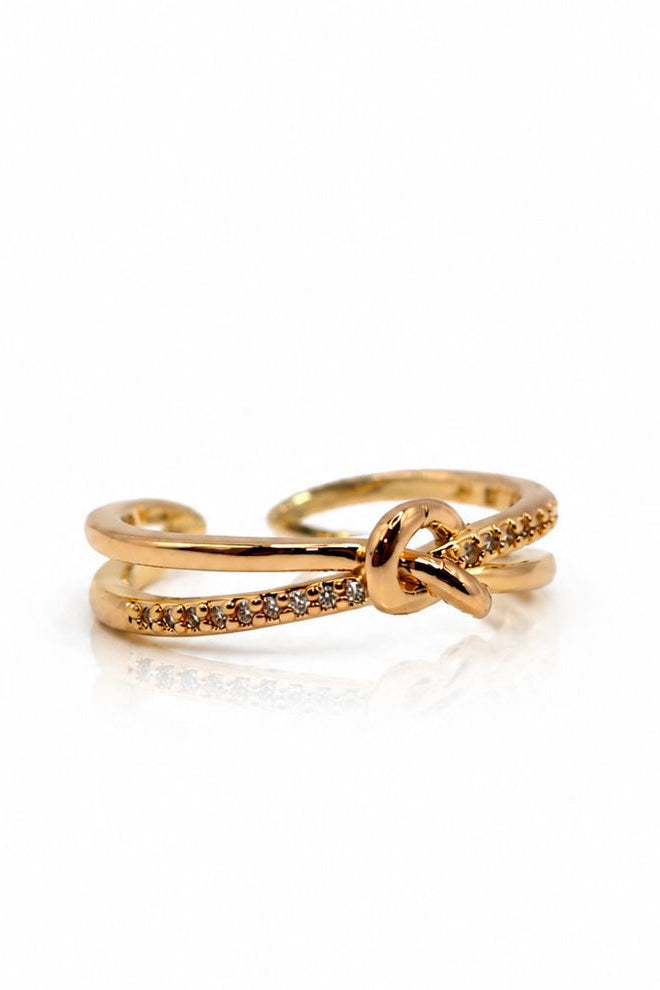 MICRO PAVE CZ KNOT RING