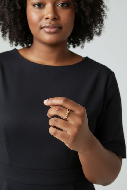 MICRO PAVE CZ KNOT RING