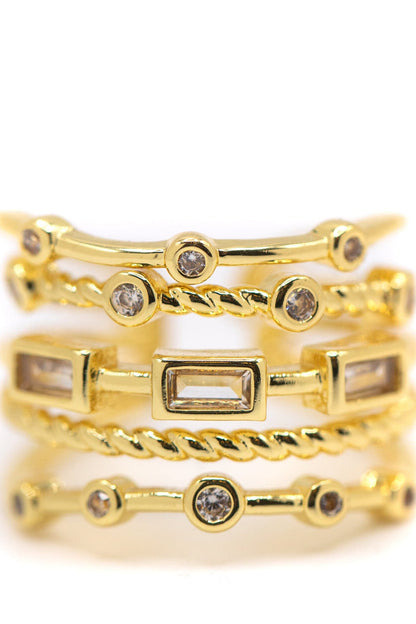 5 ROW CZ RING