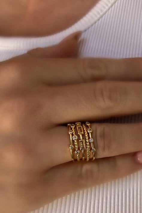 5 ROW CZ RING