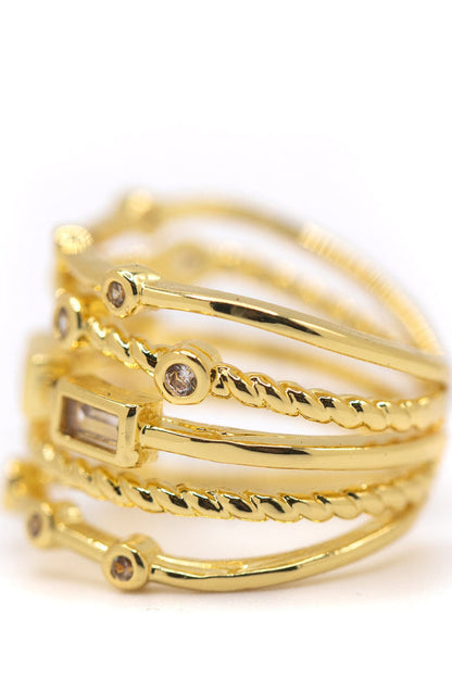 5 ROW CZ RING