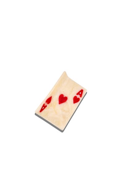Ace of hearts hair clip 
