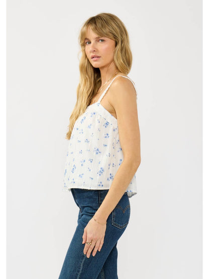 SQUARE NECK LACE STRAP TANK