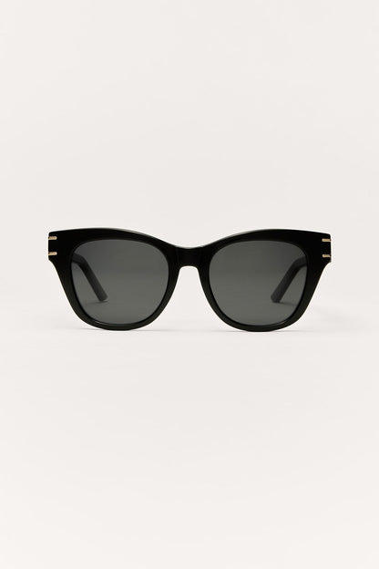 Front Row Sunglasses shown from the front in black