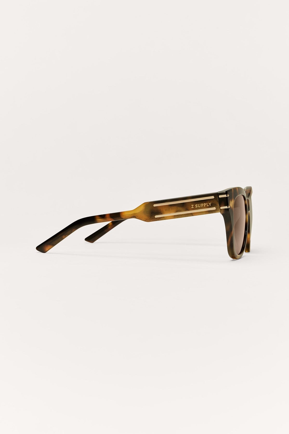 Front Row Sunglasses shown in tortoise brown 