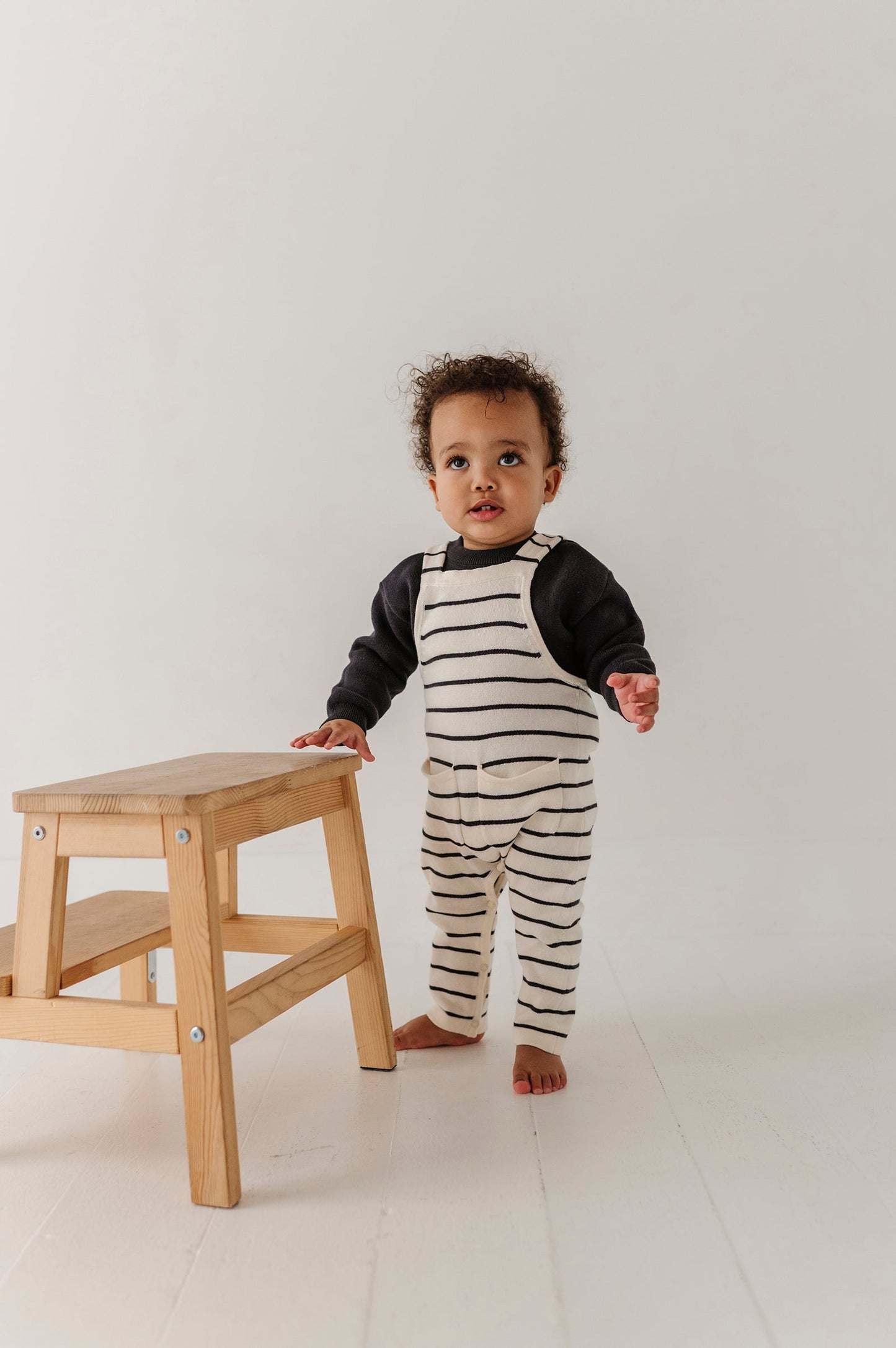 POCKETS OVERALLS WITH LONG SLEEVE SET