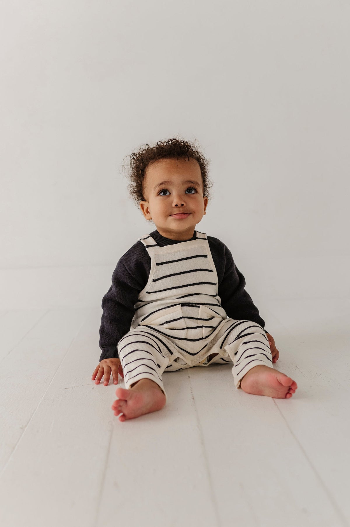 POCKETS OVERALLS WITH LONG SLEEVE SET