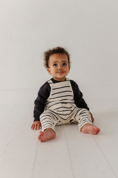 POCKETS OVERALLS WITH LONG SLEEVE SET
