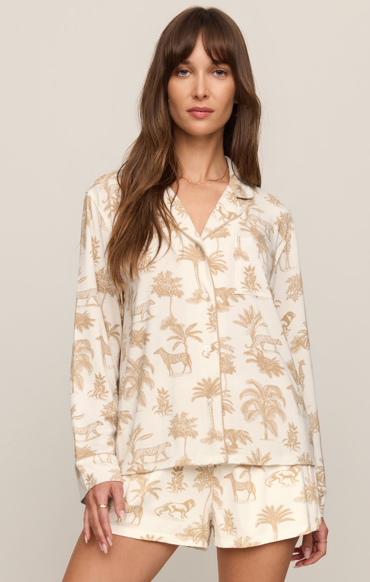 SAFARI PAJAMA LONG SLEEVE TOP