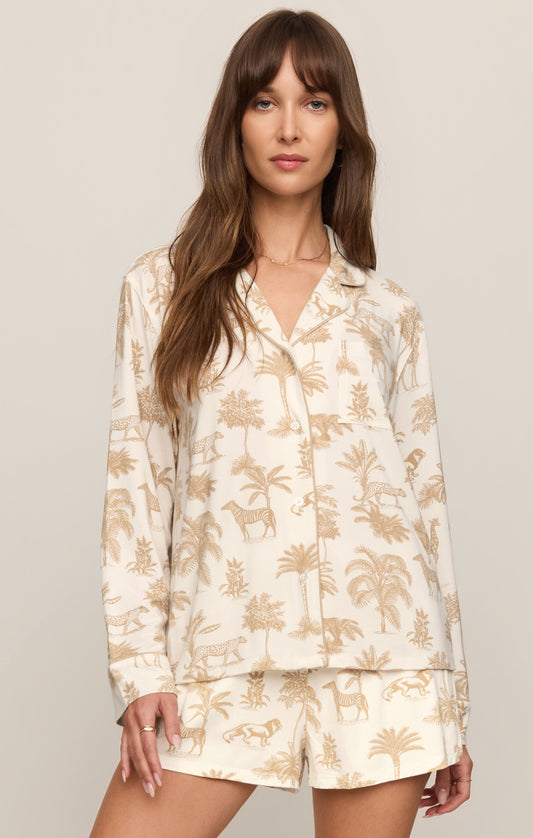 SAFARI PAJAMA LONG SLEEVE TOP