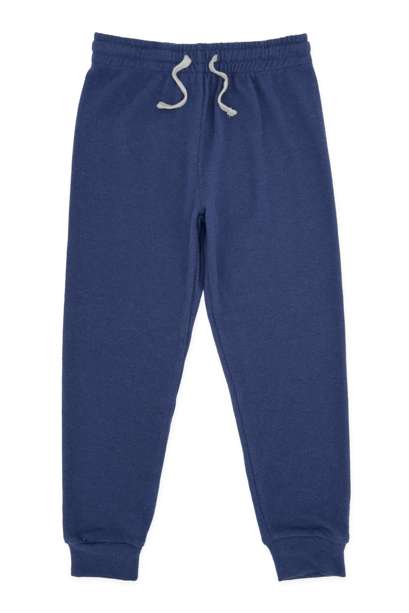 Crown blue sweatpants on a light gray background