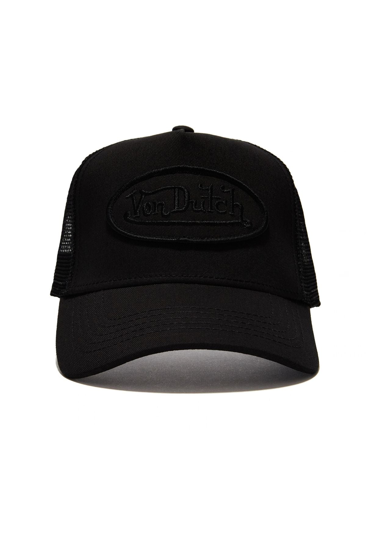 Black Von Dutch Clean Cut Trucker Hat 