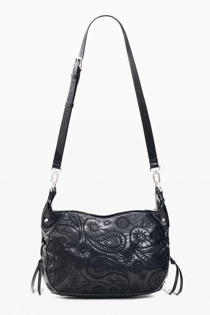 Medium Quilted Black Shoulder Bag
