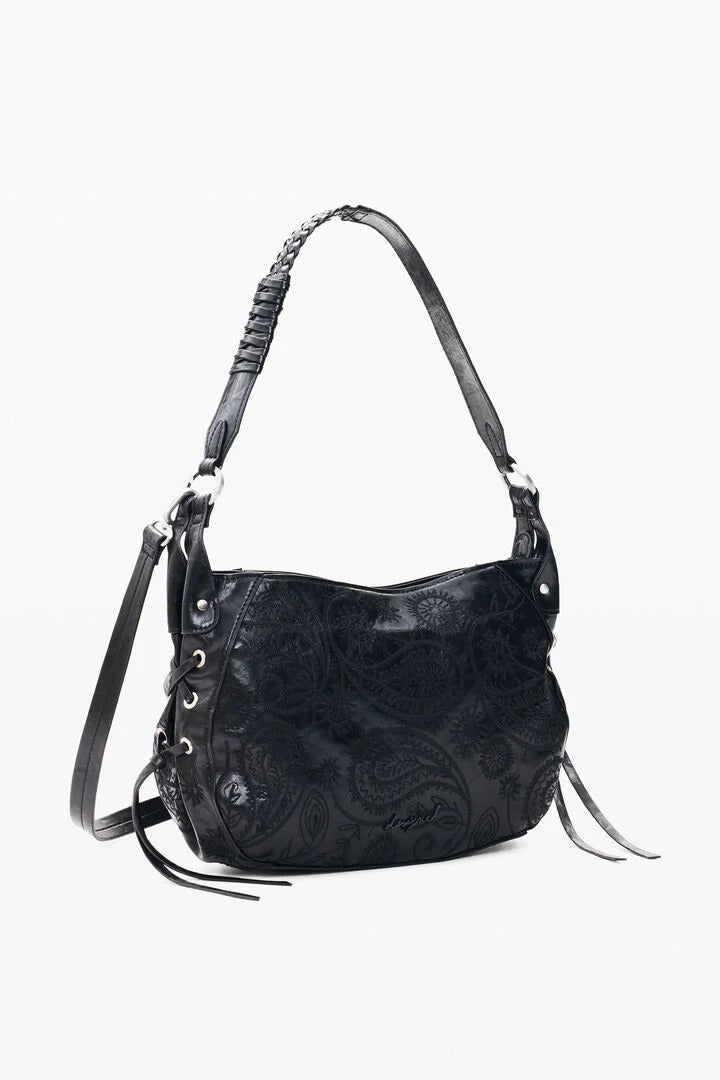 Quilted Medium Black Shoulder Bag