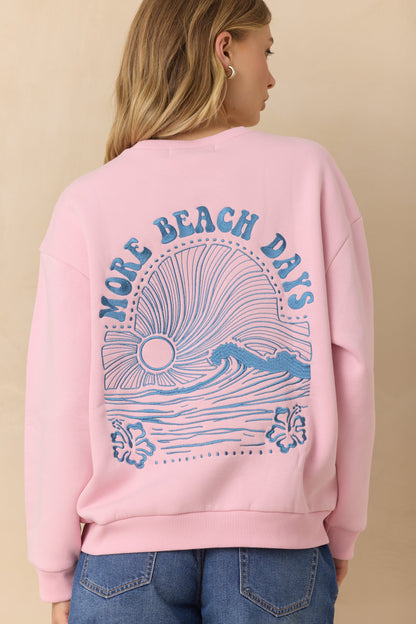 FLEECE CREW WITH EMBROIDERY