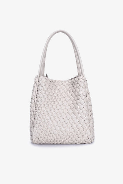 Hollace mini tote woven cream