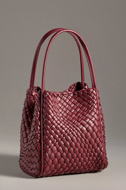 Hollace mini tote woven wine