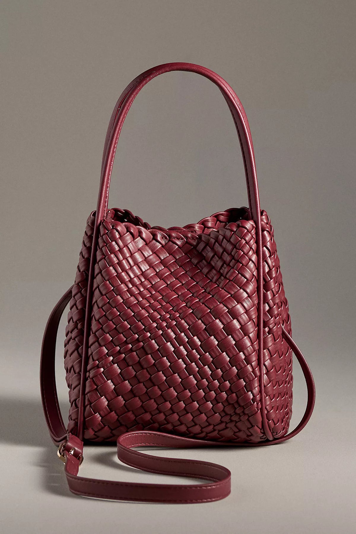 Hollace mini tote woven wine 