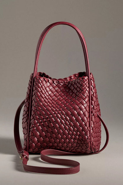 Hollace mini tote woven wine 