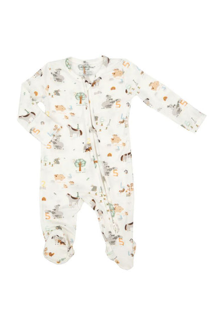 PRINTED ZIPPER FOOTIE (INFANT) (+COLORS)