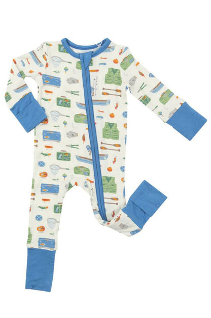 PRINTED ZIPPER ONESIE (INFANT) (+COLORS)