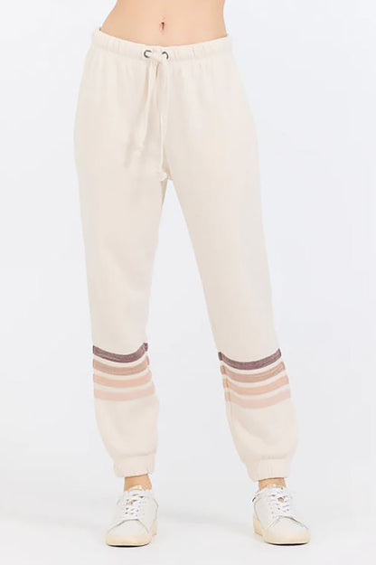 STRIPE BURNOUT FLEECE JOGGER