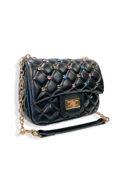COLORFUL GEMS QUILTED PURSE