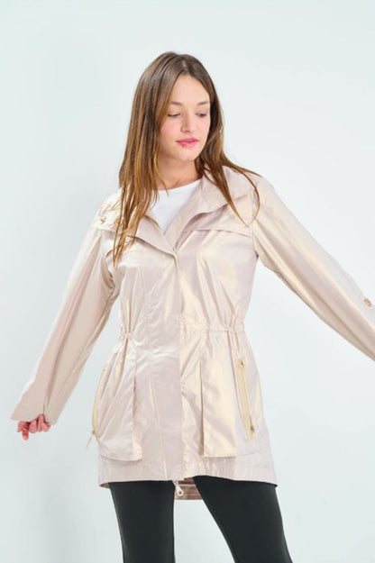 METALLIC RAIN JACKET