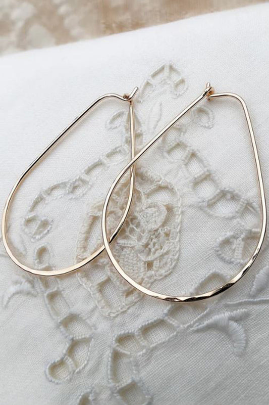 Ovaline hoops large earring in gold